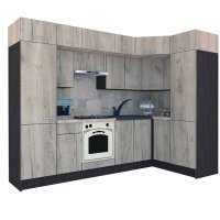 Bucatarie de Colt BIG GENA NEW ST. 150-290, Wenge / Decor K002